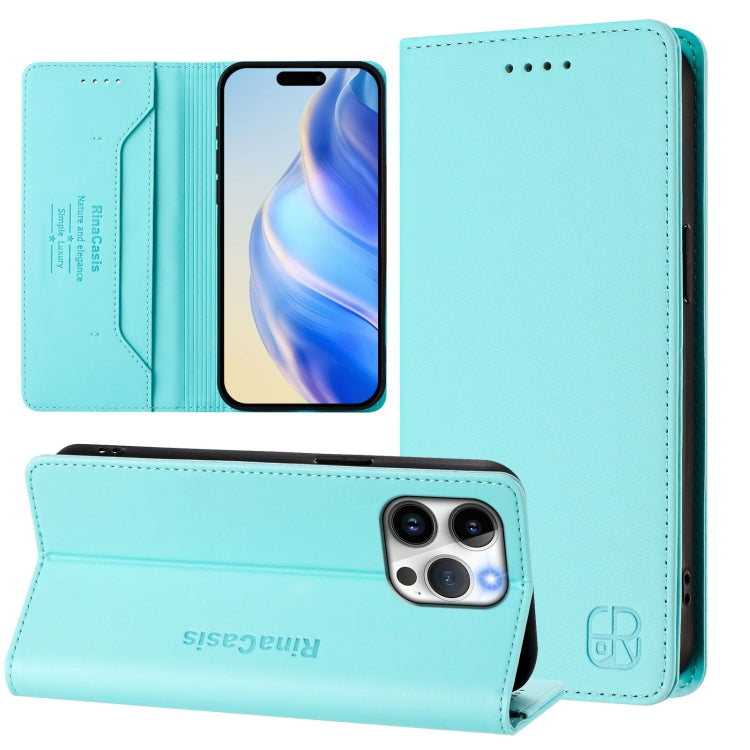 RC01 雙折磁吸 RFID 皮革手機殼，適用於 iPhone 16 Pro、iPhone 16 Plus、iPhone 16、iPhone 15 Pro Max、iPhone 15 Pro、iPhone 15 Plus
