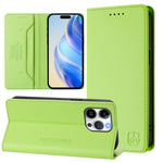 RC01 雙折磁吸 RFID 皮革手機殼，適用於 iPhone 16 Pro、iPhone 16 Plus、iPhone 16、iPhone 15 Pro Max、iPhone 15 Pro、iPhone 15 Plus