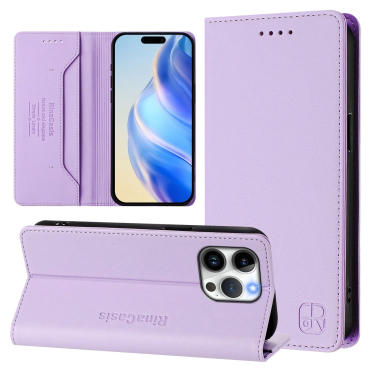 RC01 雙折磁吸 RFID 皮革手機殼，適用於 iPhone 16 Pro、iPhone 16 Plus、iPhone 16、iPhone 15 Pro Max、iPhone 15 Pro、iPhone 15 Plus