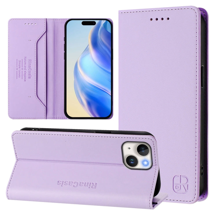 RC01 雙折磁吸 RFID 皮革手機殼，適用於 iPhone 16 Pro、iPhone 16 Plus、iPhone 16、iPhone 15 Pro Max、iPhone 15 Pro、iPhone 15 Plus