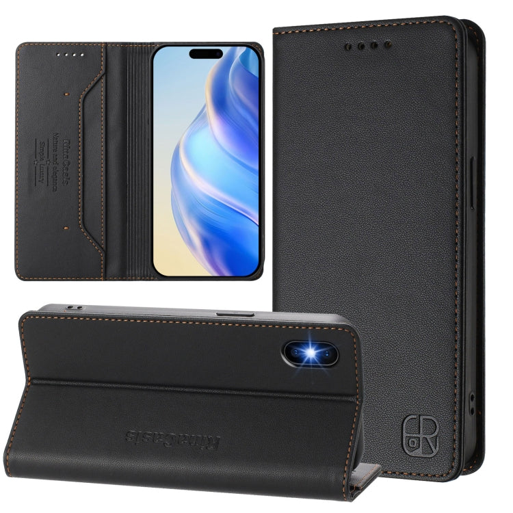 RC01 Dual-Folded Magnetic Suction RFID Leather Phone Case, For iPhone 11 Pro Max, For iPhone 11, For iPhone 11 Pro, For iPhone X / XS, For iPhone XR, For iPhone XS Max
