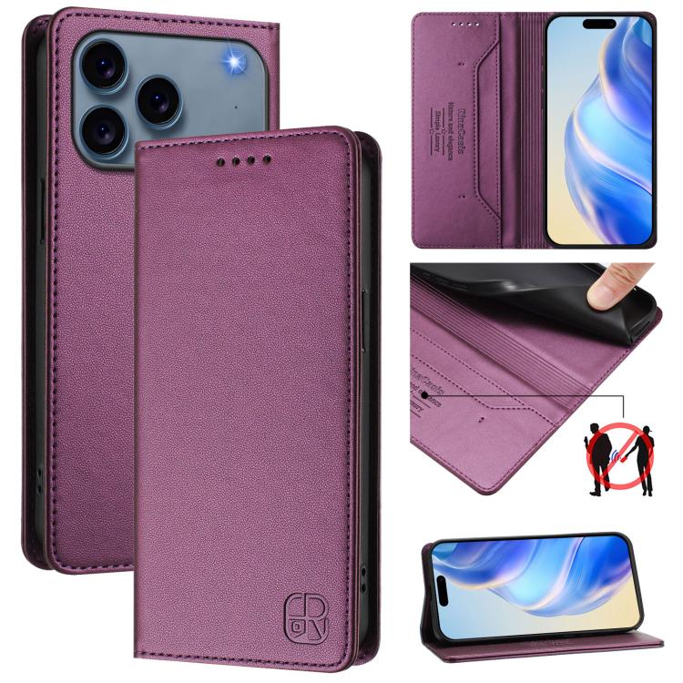 RC01 雙折磁吸 RFID 皮革手機殼，適用於 iPhone 17e / 16e、iPhone 17 Pro Max、iPhone 17 Pro、iPhone 17、iPhone Air、iPhone 16 Pro Max