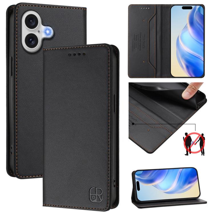 RC01 雙折磁吸 RFID 皮革手機殼，適用於 iPhone 17e / 16e、iPhone 17 Pro Max、iPhone 17 Pro、iPhone 17、iPhone Air、iPhone 16 Pro Max