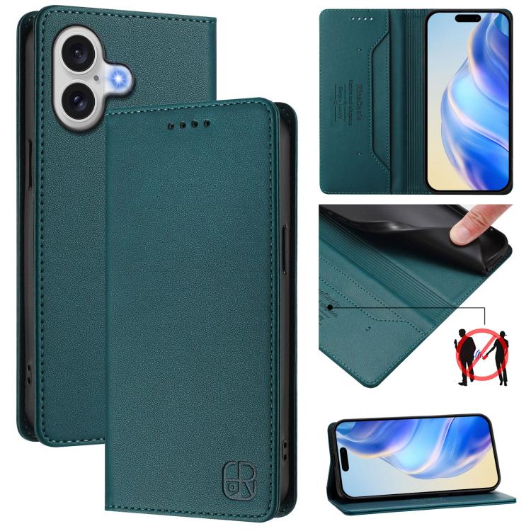 RC01 雙折磁吸 RFID 皮革手機殼，適用於 iPhone 17e / 16e、iPhone 17 Pro Max、iPhone 17 Pro、iPhone 17、iPhone Air、iPhone 16 Pro Max