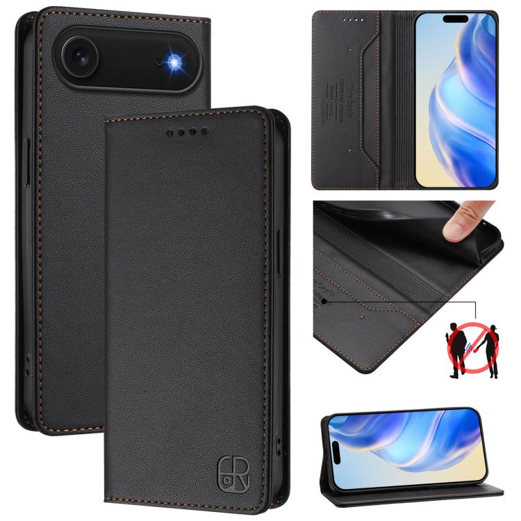RC01 雙折磁吸 RFID 皮革手機殼，適用於 iPhone 17e / 16e、iPhone 17 Pro Max、iPhone 17 Pro、iPhone 17、iPhone Air、iPhone 16 Pro Max