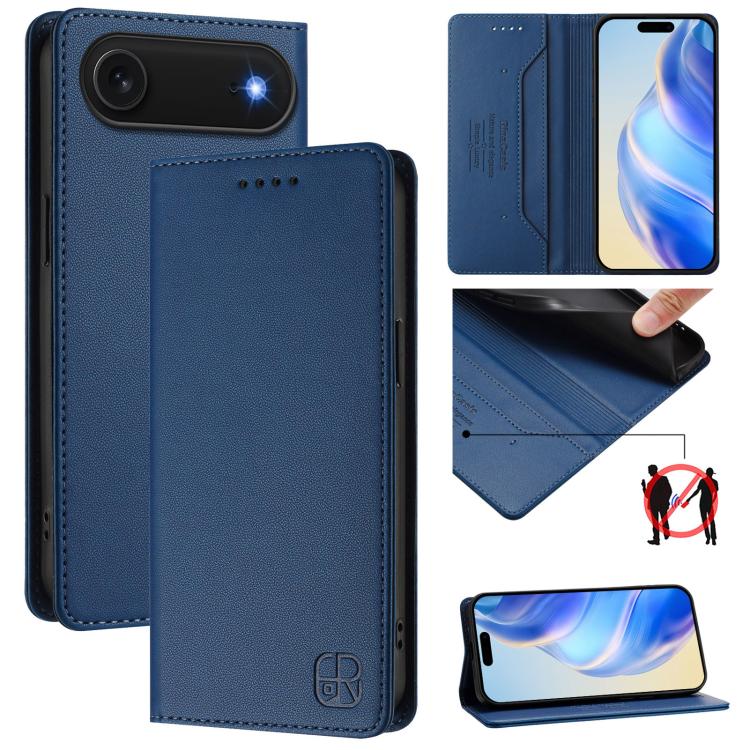 RC01 雙折磁吸 RFID 皮革手機殼，適用於 iPhone 17e / 16e、iPhone 17 Pro Max、iPhone 17 Pro、iPhone 17、iPhone Air、iPhone 16 Pro Max