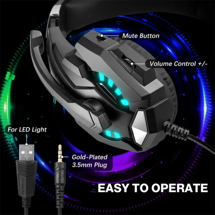 KOTION EACH G9000 Pro 頭戴式遊戲耳機附麥克風，線長：約 2.1m，G9000 Pro