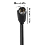 90度 mini DIN 8針電視音訊轉接線 S-Video 電視盒線，0.5m、1.8m、3m