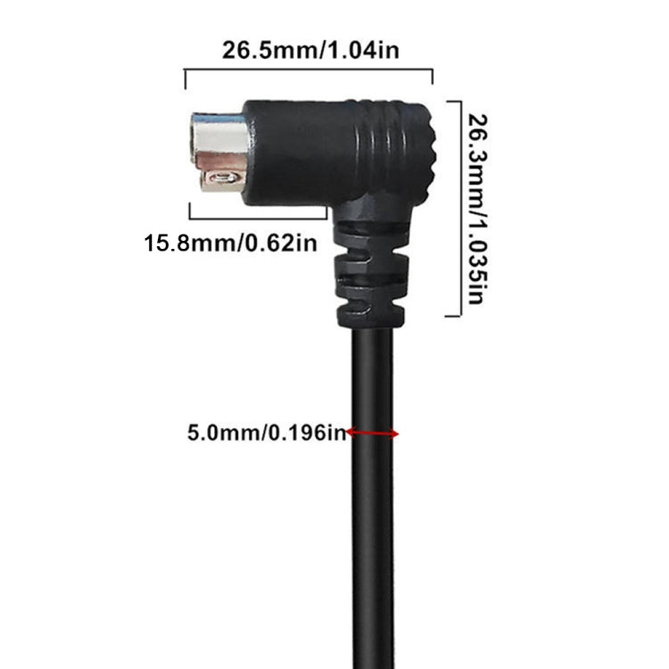 Mini DIN 6 針核心延長線，0.5m，1.8m，3m