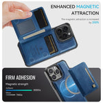 AutSpace A13 MagSafe 磁吸 RFID 翻蓋卡包手機殼，適用於 iPhone 12 Pro Max、iPhone 12 Pro