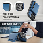 AutSpace A13 MagSafe 磁吸 RFID 翻蓋卡包手機殼，適用於 iPhone 12 Pro Max、iPhone 12 Pro