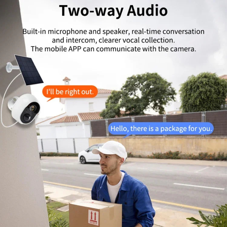 Graffit版本家用超高清太陽能板無線WiFi監控攝影機，無記憶體，32GB，64GB，128GB