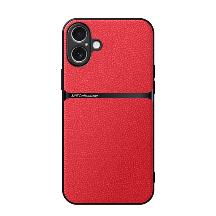 荔枝紋皮革磁吸全包覆防震手機殼，適用於 iPhone 17e / 16e、iPhone 17 Pro Max、iPhone 17 Pro、iPhone 17、iPhone Air、iPhone 16 Pro Max、iPhone 16 Pro、iPhone 16 Plus