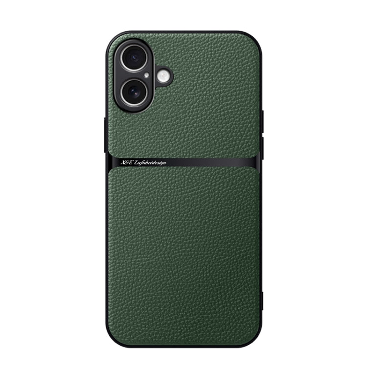 荔枝紋皮革磁吸全包覆防震手機殼，適用於 iPhone 17e / 16e、iPhone 17 Pro Max、iPhone 17 Pro、iPhone 17、iPhone Air、iPhone 16 Pro Max、iPhone 16 Pro、iPhone 16 Plus
