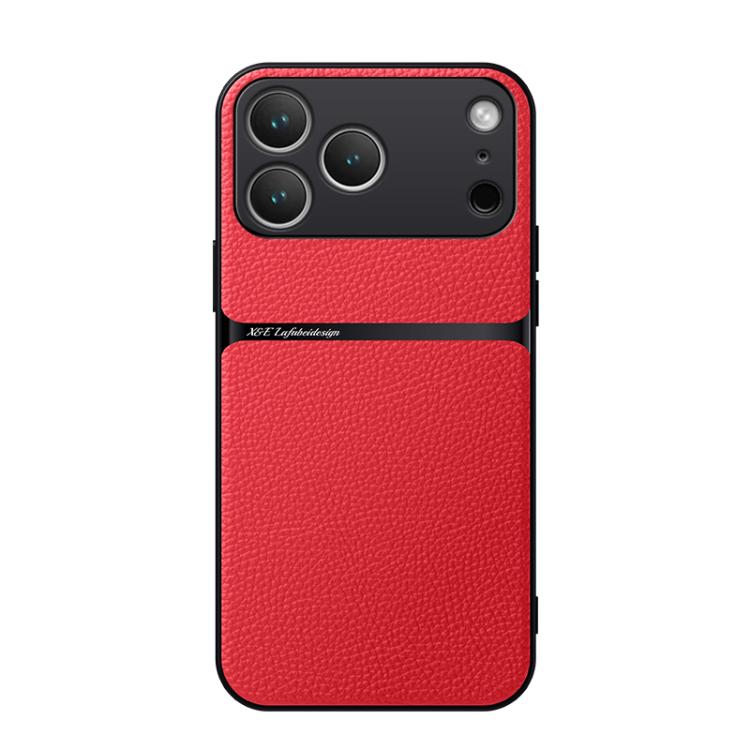荔枝紋皮革磁吸全包覆防震手機殼，適用於 iPhone 17e / 16e、iPhone 17 Pro Max、iPhone 17 Pro、iPhone 17、iPhone Air、iPhone 16 Pro Max、iPhone 16 Pro、iPhone 16 Plus