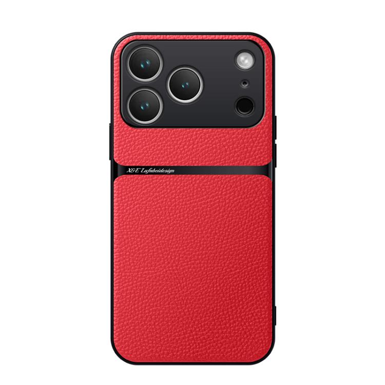 荔枝紋皮革磁吸全包覆防震手機殼，適用於 iPhone 17e / 16e、iPhone 17 Pro Max、iPhone 17 Pro、iPhone 17、iPhone Air、iPhone 16 Pro Max、iPhone 16 Pro、iPhone 16 Plus