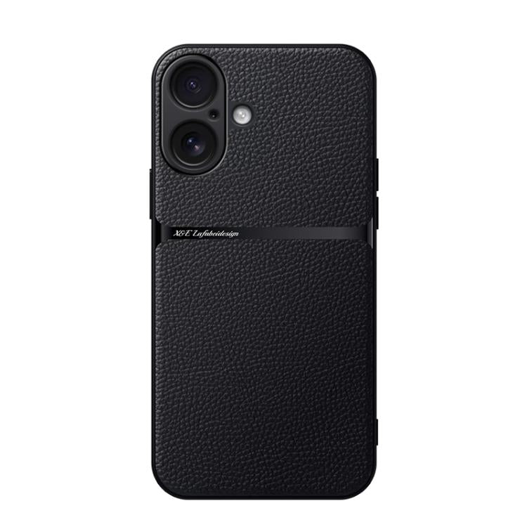 荔枝紋皮革磁吸全包覆防震手機殼，適用於 iPhone 17e / 16e、iPhone 17 Pro Max、iPhone 17 Pro、iPhone 17、iPhone Air、iPhone 16 Pro Max、iPhone 16 Pro、iPhone 16 Plus