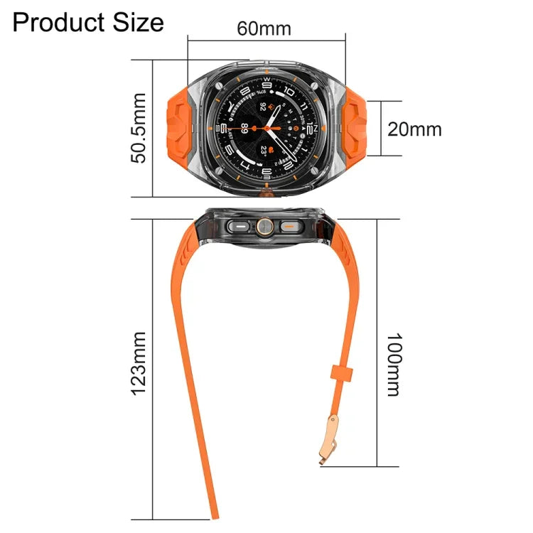 改良 PC 混合 TPU 錶殼錶帶，適用於 Samsung Galaxy Watch Ultra 47mm / Ultra 2025