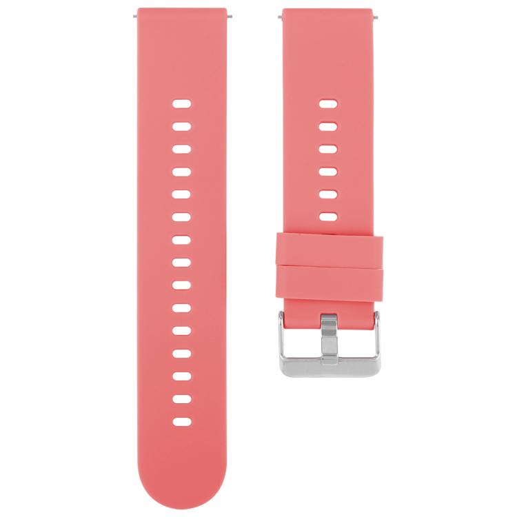 Solid Color Steel Buckle Silicone Watch Band, 18mm, 19mm, 20mm