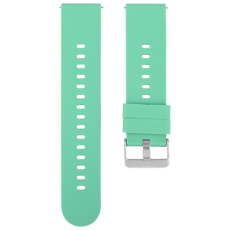 Solid Color Steel Buckle Silicone Watch Band, 18mm, 19mm, 20mm