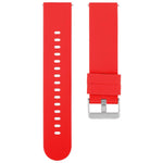 Solid Color Steel Buckle Silicone Watch Band, 18mm, 19mm, 20mm