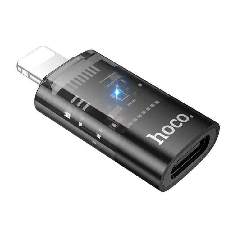 hoco UA36A 8 Pin 公對 USB-C / Type-C 母 OTG 透明轉接器，8 Pin 公對 USB-C / Type-C 母