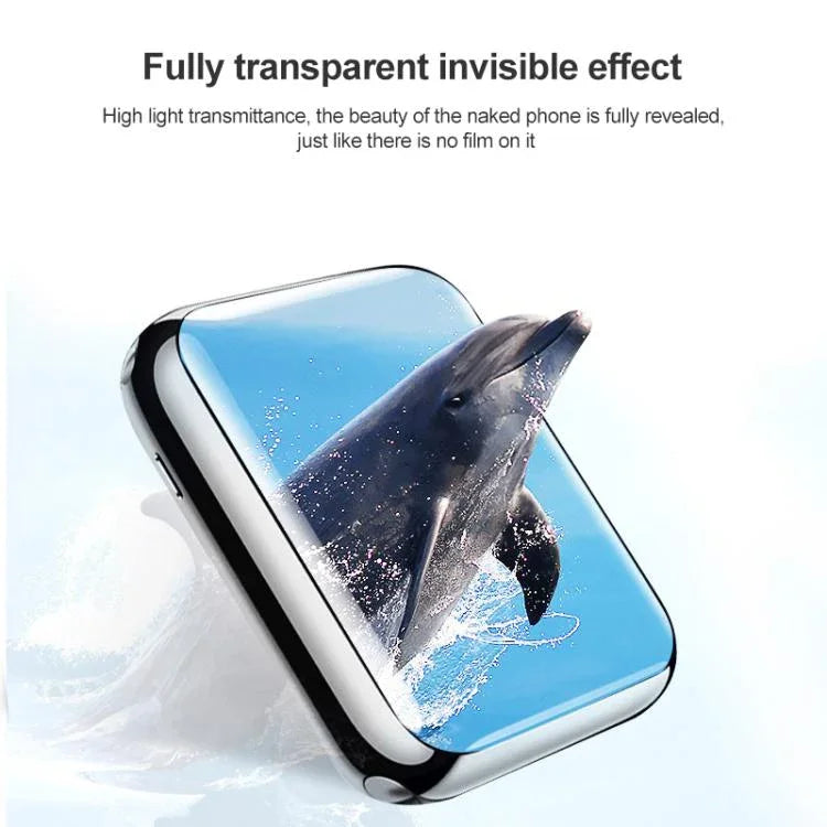軟性水凝膜錶面保護貼附定位器，適用於 Apple Watch 系列 6 / 5 / 4 / SE 44mm，適用於 Apple Watch 系列 6 / 5 / 4 / SE 40mm，適用於 Apple Watch 系列 11 / 10 46mm，適用於 Apple Watch 系列 11 / 10 42mm，適用於 Apple Watch Ultra 3 / 2 / 1 49...