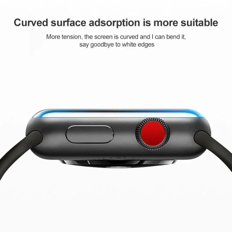 軟性水凝膜錶面保護貼附定位器，適用於 Apple Watch 系列 6 / 5 / 4 / SE 44mm，適用於 Apple Watch 系列 6 / 5 / 4 / SE 40mm，適用於 Apple Watch 系列 11 / 10 46mm，適用於 Apple Watch 系列 11 / 10 42mm，適用於 Apple Watch Ultra 3 / 2 / 1 49...