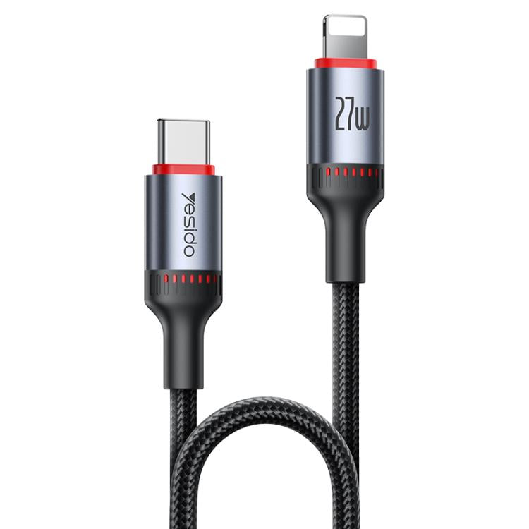 Yesido CA182 PD27W 3A USB-C / Type-C 轉 8 Pin 充電數據線，長度：1.2米，CA182