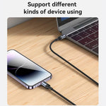 Yesido CA182 PD27W 3A USB-C / Type-C 轉 8 Pin 充電數據線，長度：1.2米，CA182