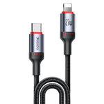 Yesido CA184 PD27W 3A USB-C / Type-C 轉 8 Pin 充電數據線，長度：2米，CA184