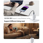Yesido CA184 PD27W 3A USB-C / Type-C 轉 8 Pin 充電數據線，長度：2米，CA184