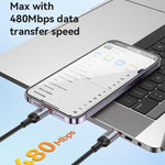 Yesido CA184 PD27W 3A USB-C / Type-C 轉 8 Pin 充電數據線，長度：2米，CA184