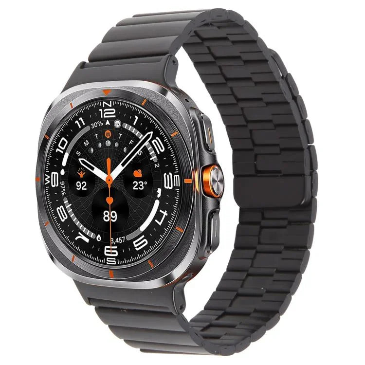 竹製不鏽鋼磁吸錶帶，適用於 Samsung Galaxy Watch Ultra 47mm / Ultra 2025