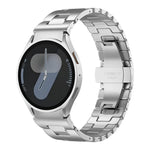 Quick Release Button H Shaped Stainless Steel Watch Band for Samsung Galaxy Watch 7 / 6 / 5 / 4, stainless steel quick release watch band.