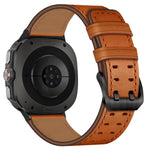 雙扣真皮錶帶，適用於 Samsung Galaxy Watch Ultra / Ultra 2025，適用於 Samsung Galaxy Watch8 / Watch8 Classic