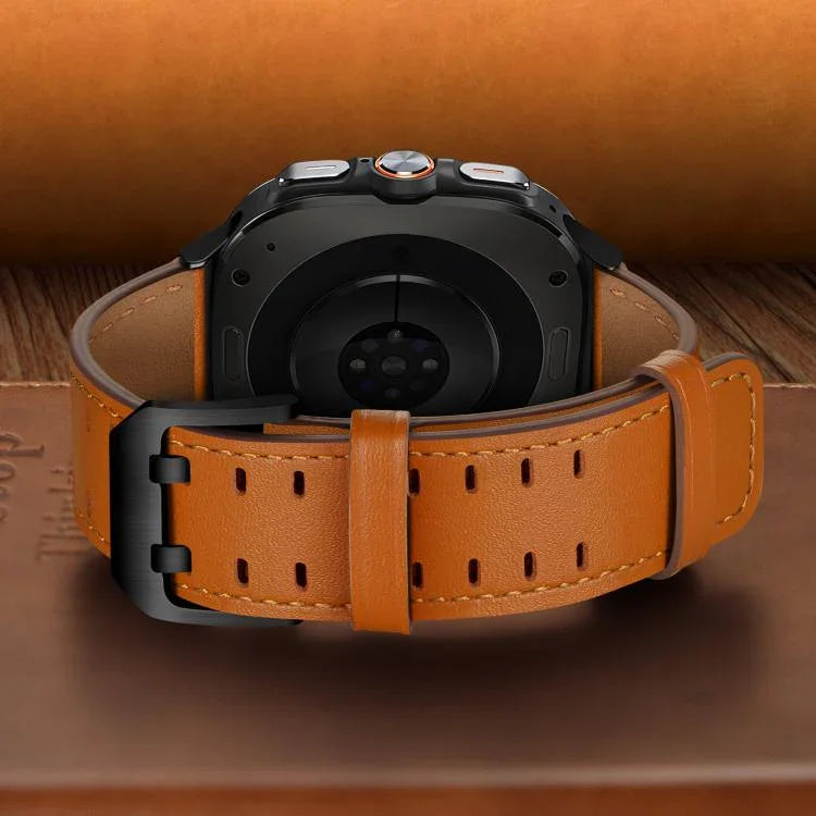雙扣真皮錶帶，適用於 Samsung Galaxy Watch Ultra / Ultra 2025，適用於 Samsung Galaxy Watch8 / Watch8 Classic