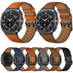 雙扣真皮錶帶，適用於 Samsung Galaxy Watch Ultra / Ultra 2025，適用於 Samsung Galaxy Watch8 / Watch8 Classic