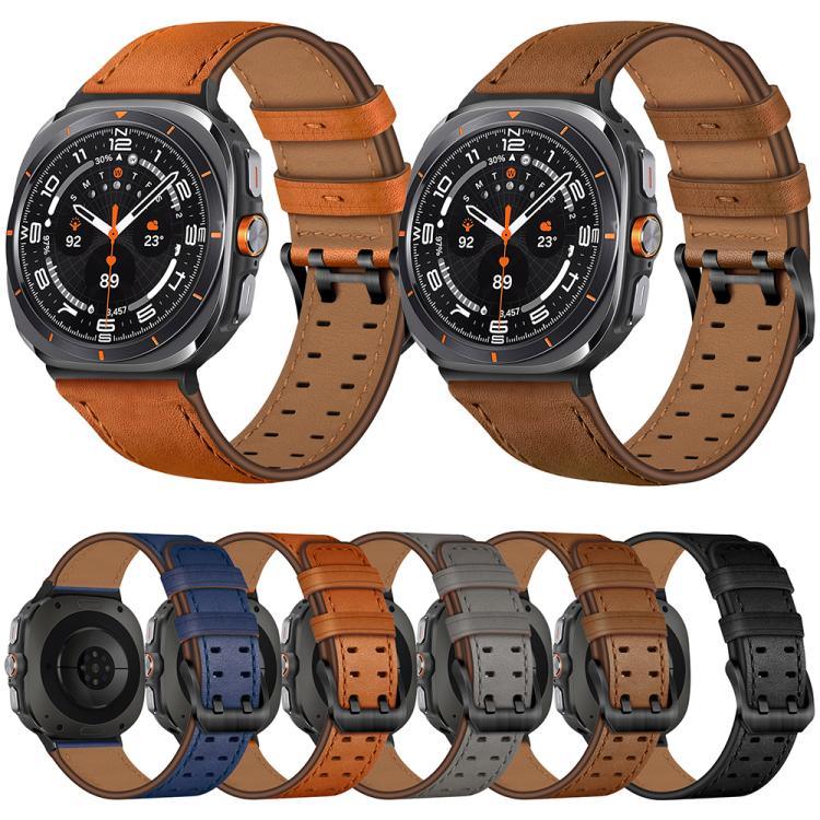 雙扣真皮錶帶，適用於 Samsung Galaxy Watch Ultra / Ultra 2025，適用於 Samsung Galaxy Watch8 / Watch8 Classic