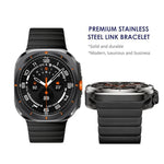 竹製 Norman 扣不鏽鋼錶帶，適用於 Samsung Galaxy Watch Ultra 47mm / Ultra 2025