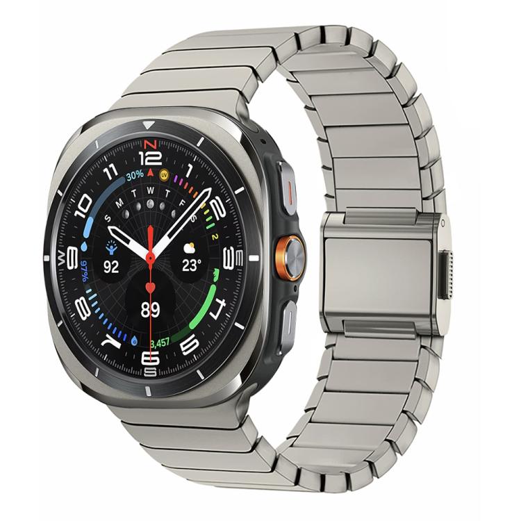 竹製 Norman 扣不鏽鋼錶帶，適用於 Samsung Galaxy Watch Ultra 47mm / Ultra 2025