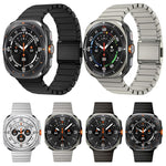 竹製 Norman 扣不鏽鋼錶帶，適用於 Samsung Galaxy Watch Ultra 47mm / Ultra 2025
