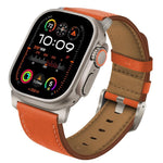 鈦扣納帕真皮錶帶，適用於 Apple Watch 46mm / 49mm / 45mm / 44mm