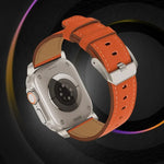 鈦扣納帕真皮錶帶，適用於 Apple Watch 46mm / 49mm / 45mm / 44mm