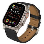 鈦扣納帕真皮錶帶，適用於 Apple Watch 46mm / 49mm / 45mm / 44mm