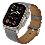 鈦扣納帕真皮錶帶，適用於 Apple Watch 46mm / 49mm / 45mm / 44mm