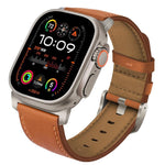 鈦扣納帕真皮錶帶，適用於 Apple Watch 46mm / 49mm / 45mm / 44mm