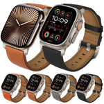 鈦扣納帕真皮錶帶，適用於 Apple Watch 46mm / 49mm / 45mm / 44mm
