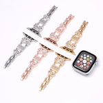 蝴蝶結飾品扣不鏽鋼錶帶，適用於 Apple Watch 46mm / 49mm / 45mm / 44mm，適用於 Apple Watch 42mm / 41mm / 40mm / 38mm