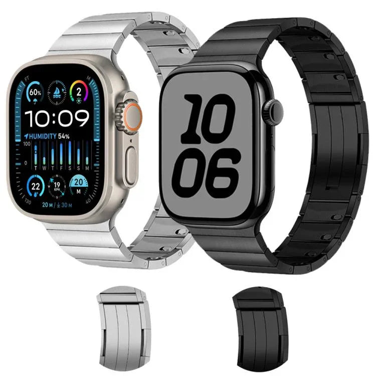 Single Bead Side-removable Stainless Steel Watch Band, For Apple Watch 46mm / 49mm / 45mm / 44mm, For Apple Watch 42mm / 41mm / 40mm / 38mm